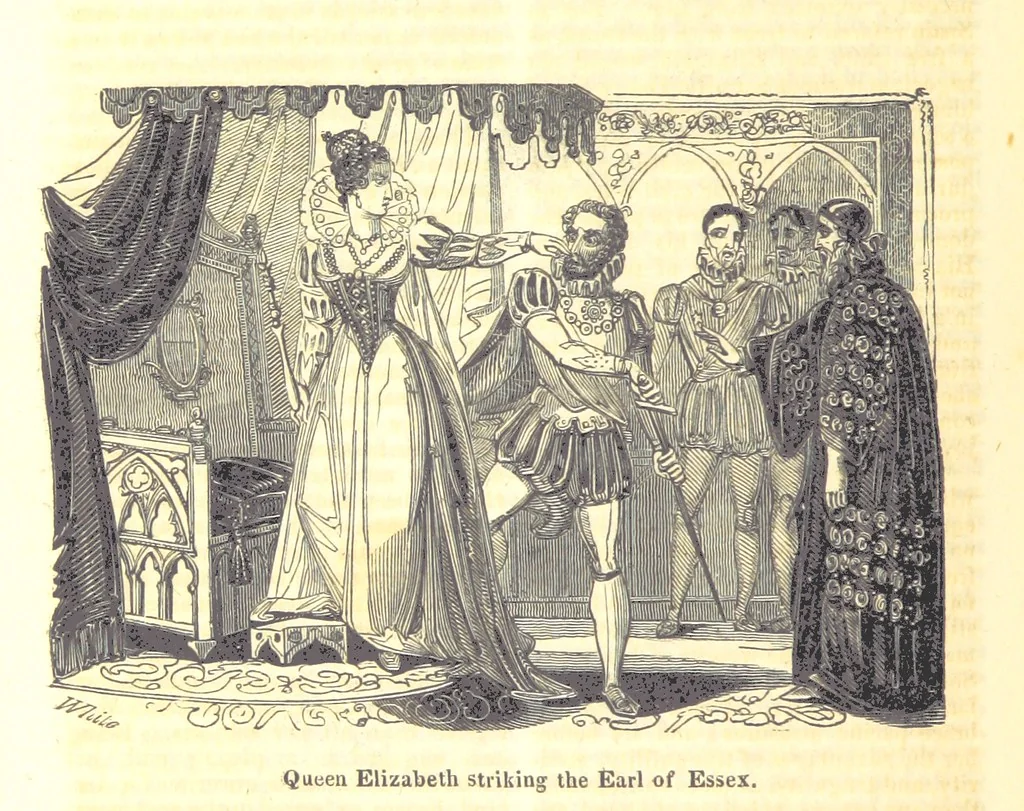 An illustration from The History of England; from the invasion of Julius Caesar to the Revolution in 1688: by D. Hume ... With a continuation, from that period to the death of George the Second, by Tobias Smollett ... and Chronological Records to the coronation of his present Majesty, George the Fourth, by John Burke ... With numerous engravings. (Historical Questions comprising a series of studies upon the most important passages in Dolby's Universal Histories; commencing with Hume and Smollet's History of England. By Robert Horner.), 1825, leaf 528