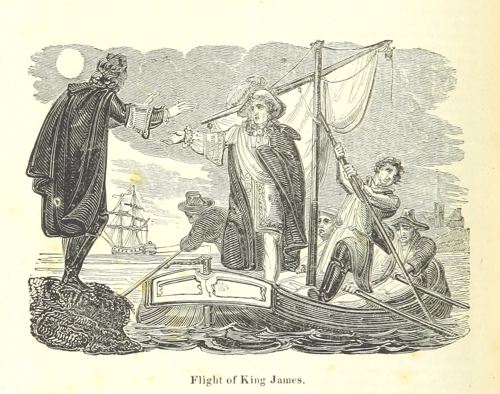 An illustration from The History of England; from the invasion of Julius Caesar to the Revolution in 1688: by D. Hume ... With a continuation, from that period to the death of George the Second, by Tobias Smollett ... and Chronological Records to the coronation of his present Majesty, George the Fourth, by John Burke ... With numerous engravings. (Historical Questions comprising a series of studies upon the most important passages in Dolby's Universal Histories; commencing with Hume and Smollet's History of England. By Robert Horner.), 1825, leaf 154