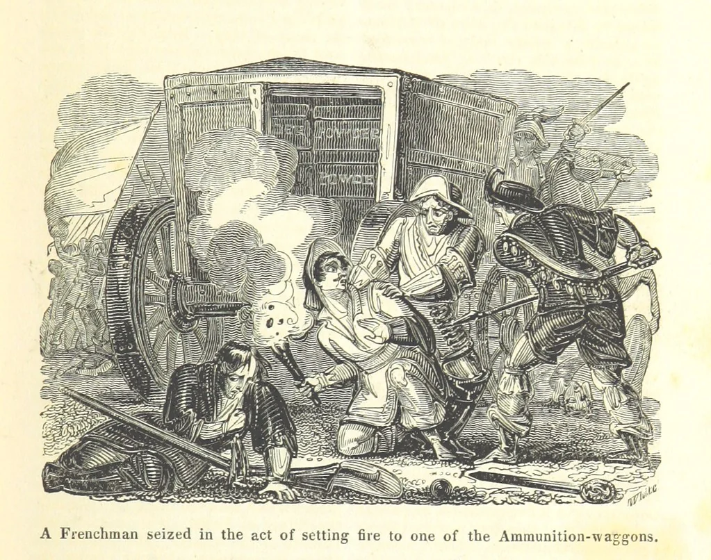 An illustration from The History of England; from the invasion of Julius Caesar to the Revolution in 1688: by D. Hume ... With a continuation, from that period to the death of George the Second, by Tobias Smollett ... and Chronological Records to the coronation of his present Majesty, George the Fourth, by John Burke ... With numerous engravings. (Historical Questions comprising a series of studies upon the most important passages in Dolby's Universal Histories; commencing with Hume and Smollet's History of England. By Robert Horner.), 1825, leaf 277