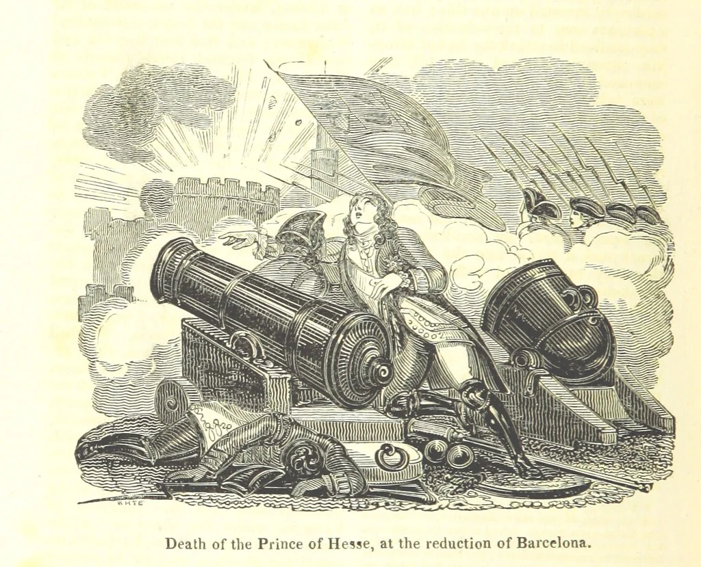 An illustration from The History of England; from the invasion of Julius Caesar to the Revolution in 1688: by D. Hume ... With a continuation, from that period to the death of George the Second, by Tobias Smollett ... and Chronological Records to the coronation of his present Majesty, George the Fourth, by John Burke ... With numerous engravings. (Historical Questions comprising a series of studies upon the most important passages in Dolby's Universal Histories; commencing with Hume and Smollet's History of England. By Robert Horner.), 1825, leaf 420