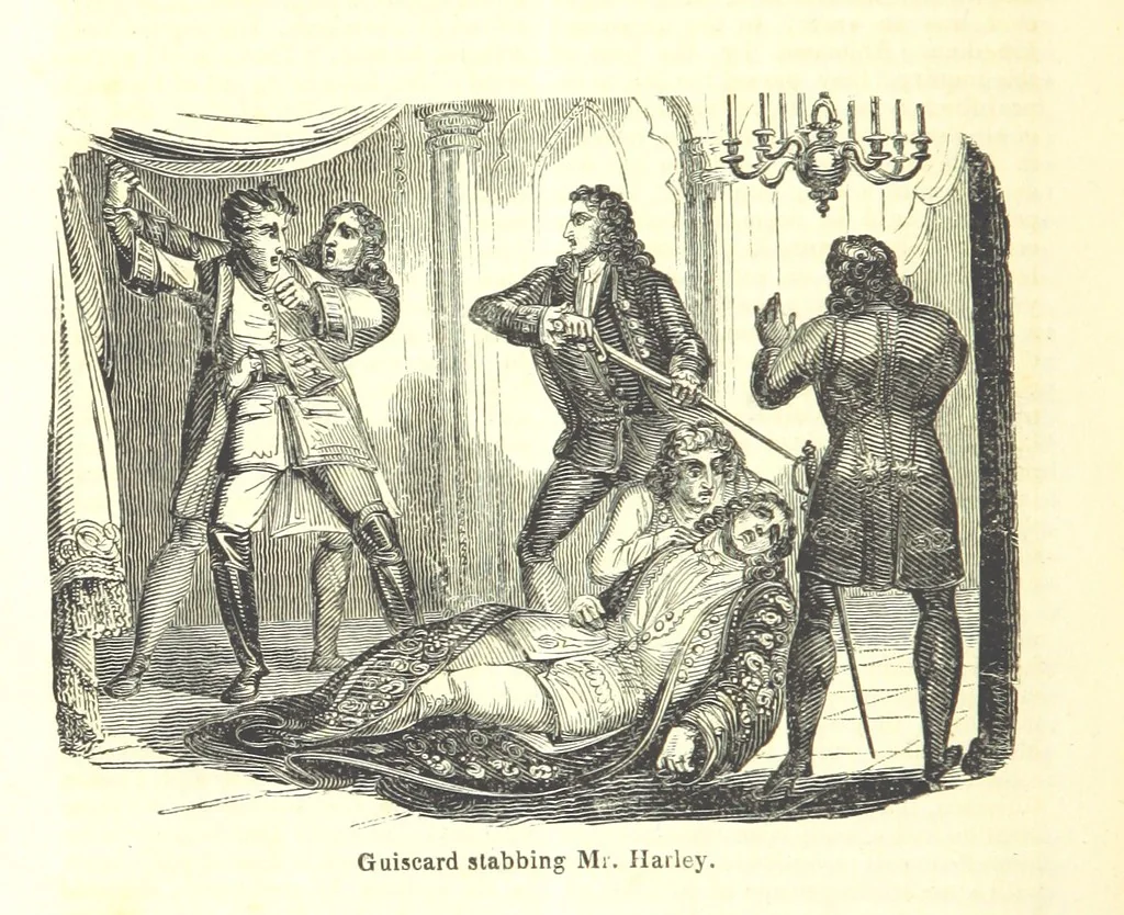 An illustration from The History of England; from the invasion of Julius Caesar to the Revolution in 1688: by D. Hume ... With a continuation, from that period to the death of George the Second, by Tobias Smollett ... and Chronological Records to the coronation of his present Majesty, George the Fourth, by John Burke ... With numerous engravings. (Historical Questions comprising a series of studies upon the most important passages in Dolby's Universal Histories; commencing with Hume and Smollet's History of England. By Robert Horner.), 1825, leaf 480