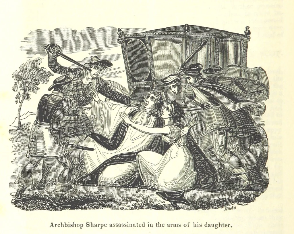 An illustration from The History of England; from the invasion of Julius Caesar to the Revolution in 1688: by D. Hume ... With a continuation, from that period to the death of George the Second, by Tobias Smollett ... and Chronological Records to the coronation of his present Majesty, George the Fourth, by John Burke ... With numerous engravings. (Historical Questions comprising a series of studies upon the most important passages in Dolby's Universal Histories; commencing with Hume and Smollet's History of England. By Robert Horner.), 1825, leaf 64