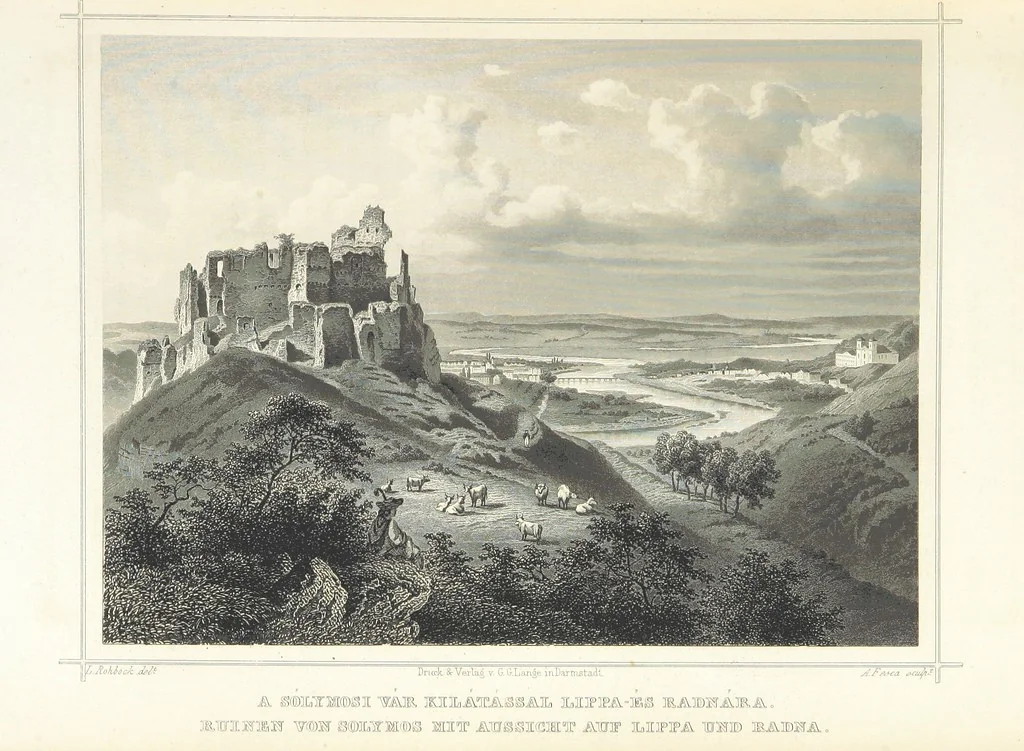 An illustration from Magyarország és Erdély eredeti képekben. Rajzolta Rohbock L., történelmi és helyirati szöveggel, irta H. J, 1860, leaf 579
