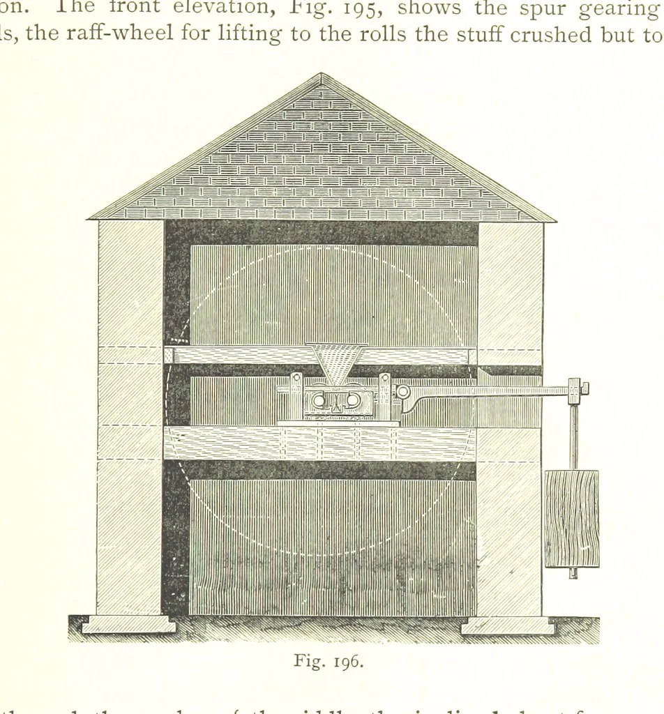 An illustration from British Mining. A treatise on the history ... and future prospect of metalliferous mines in the United Kingdom ... With ... illustrations, 1884, leaf 233