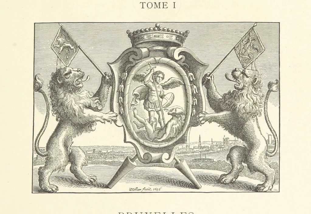 An illustration from Bruxelles à travers les àges. (Troisième volume ... par H. Hymans, P. Hymans.), 1882, leaf 13
