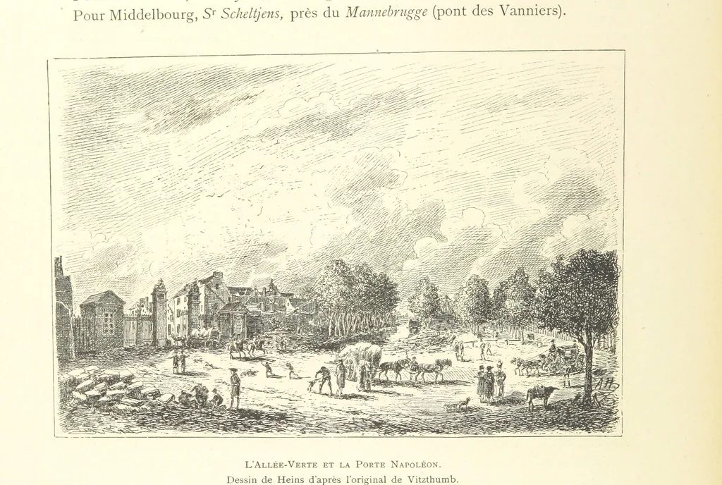 An illustration from Bruxelles à travers les àges. (Troisième volume ... par H. Hymans, P. Hymans.), 1882, leaf 130