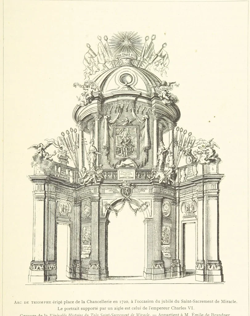 An illustration from Bruxelles à travers les àges. (Troisième volume ... par H. Hymans, P. Hymans.), 1882, leaf 443