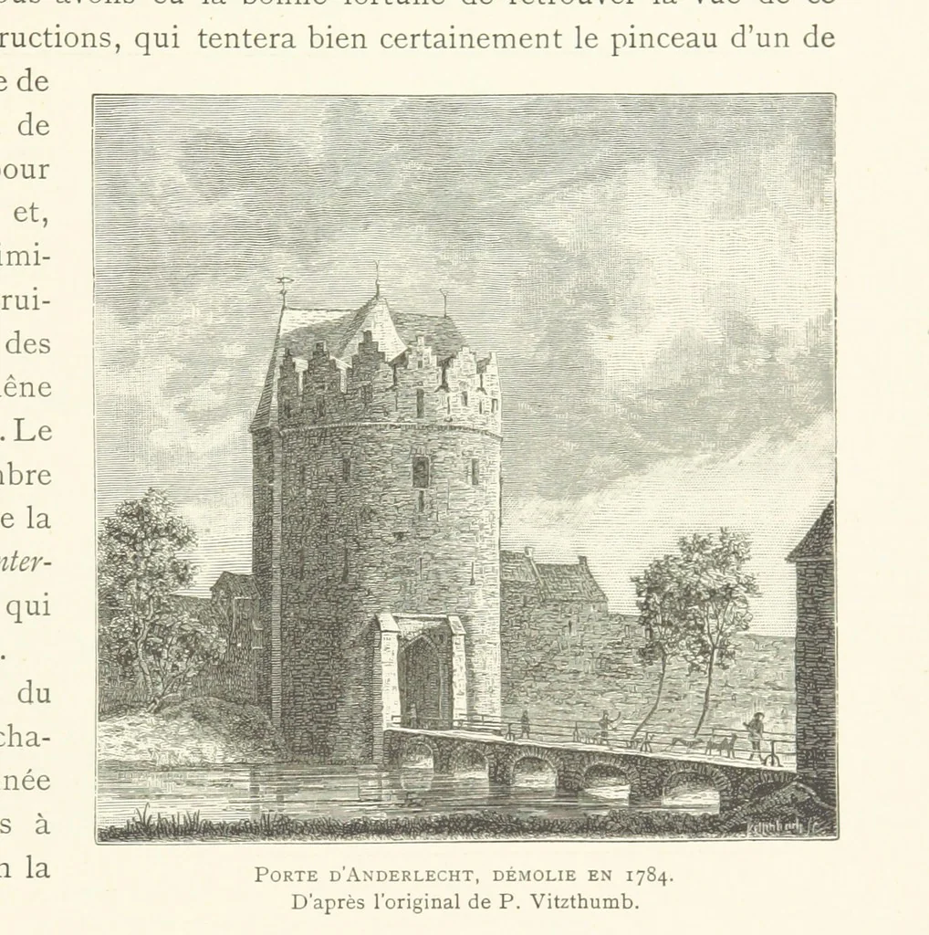 An illustration from Bruxelles à travers les àges. (Troisième volume ... par H. Hymans, P. Hymans.), 1882, leaf 85