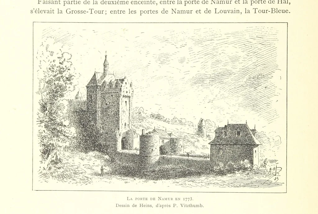 An illustration from Bruxelles à travers les àges. (Troisième volume ... par H. Hymans, P. Hymans.), 1882, leaf 90