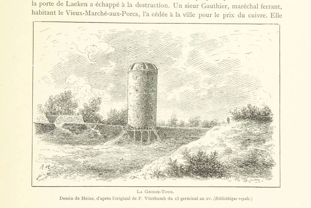 An illustration from Bruxelles à travers les àges. (Troisième volume ... par H. Hymans, P. Hymans.), 1882, leaf 93