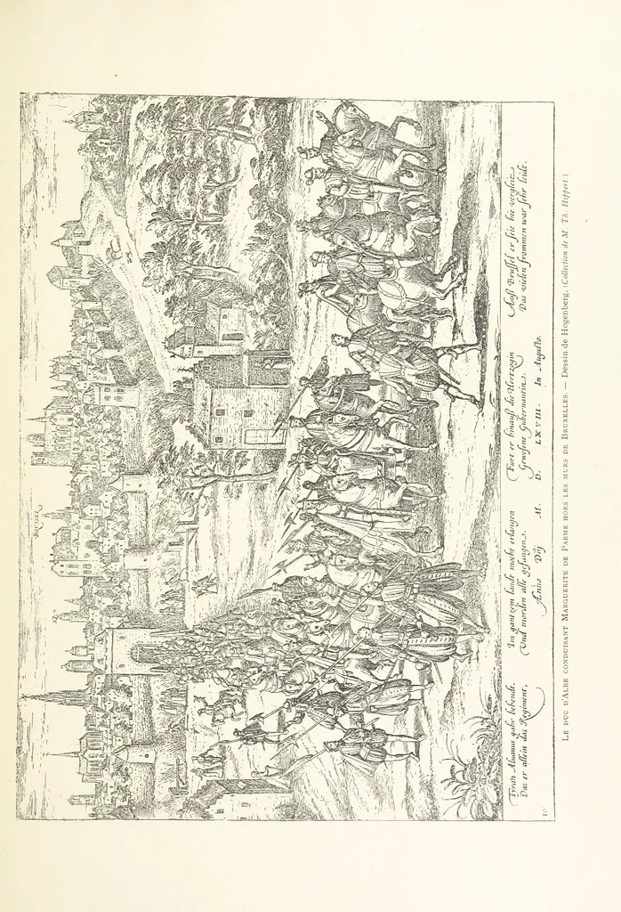 An illustration from Bruxelles à travers les àges. (Troisième volume ... par H. Hymans, P. Hymans.), 1882, leaf 95