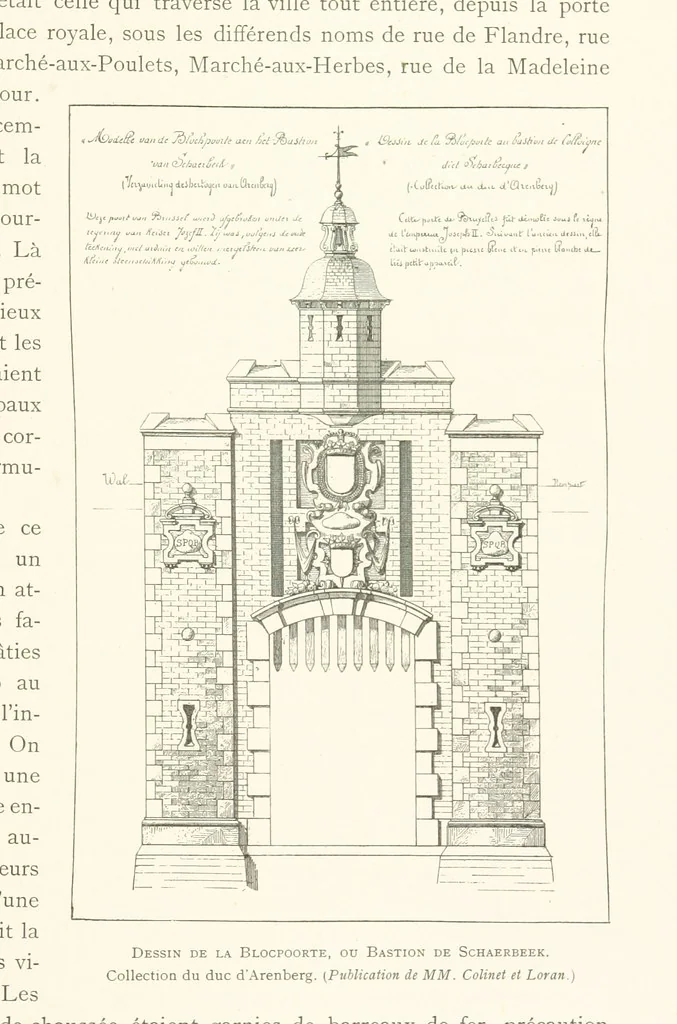 An illustration from Bruxelles à travers les àges. (Troisième volume ... par H. Hymans, P. Hymans.), 1882, leaf 97