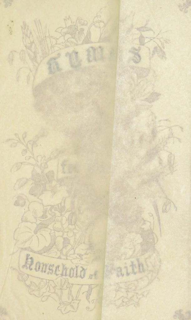An illustration from Hymns for the Household of Faith, and Lays of the Better Land. [By Mrs. J. Williamson, 1861, leaf 5