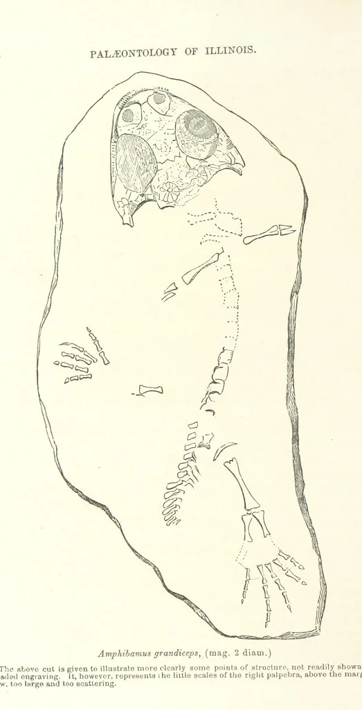 An illustration from Geological Survey of Illinois. A. H. Worthen, Director, 1866, leaf 166