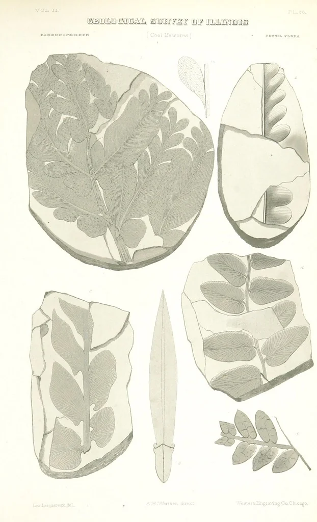 An illustration from Geological Survey of Illinois. A. H. Worthen, Director, 1866, leaf 653