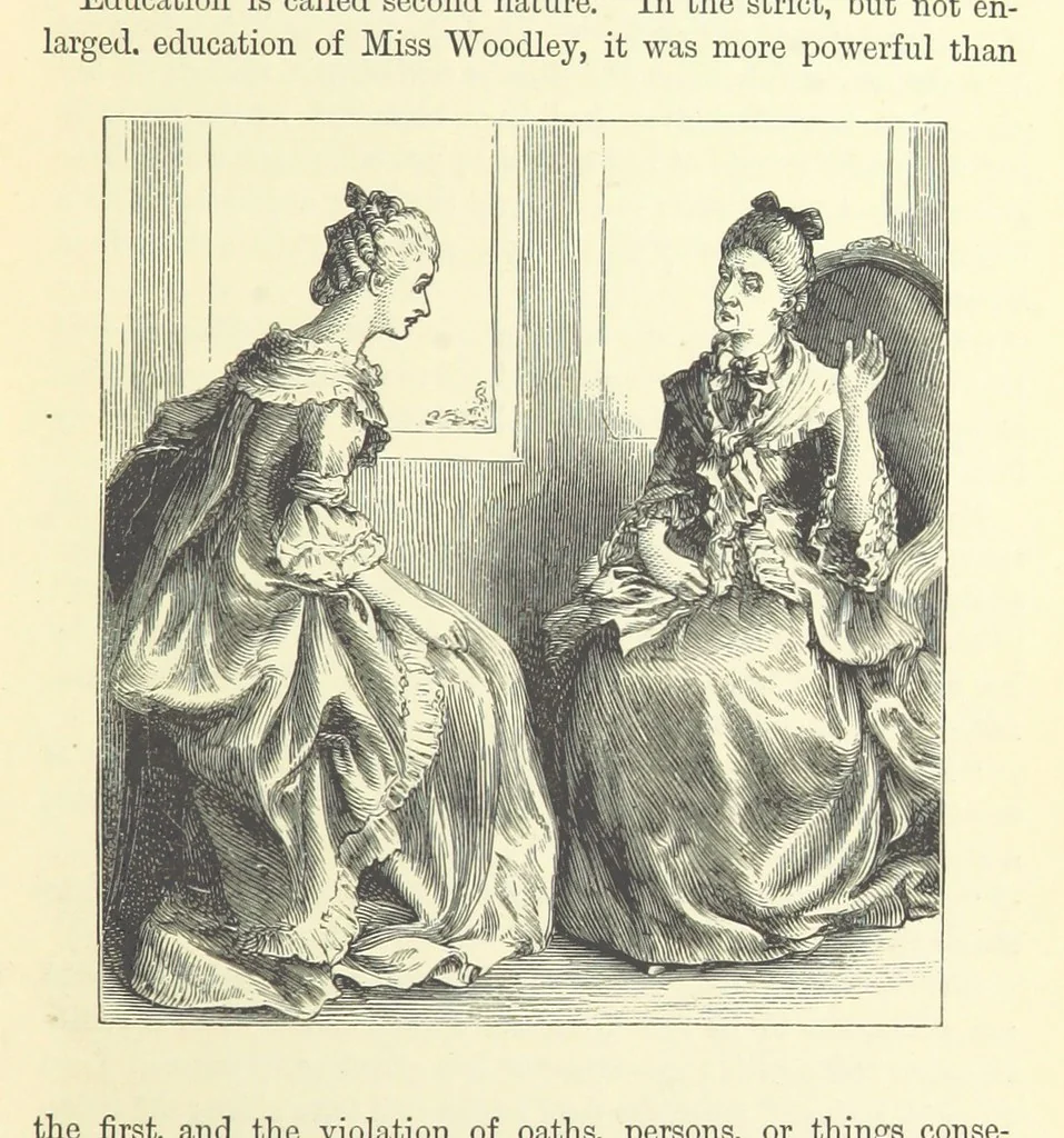 An illustration from A Simple Story ... With illustrations, etc. [With a memoir, by B, 1885, leaf 101