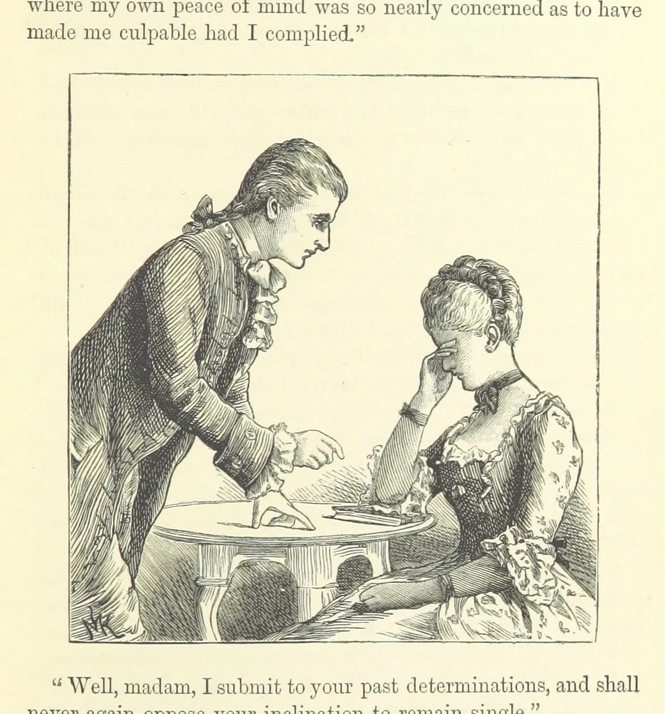 An illustration from A Simple Story ... With illustrations, etc. [With a memoir, by B, 1885, leaf 137