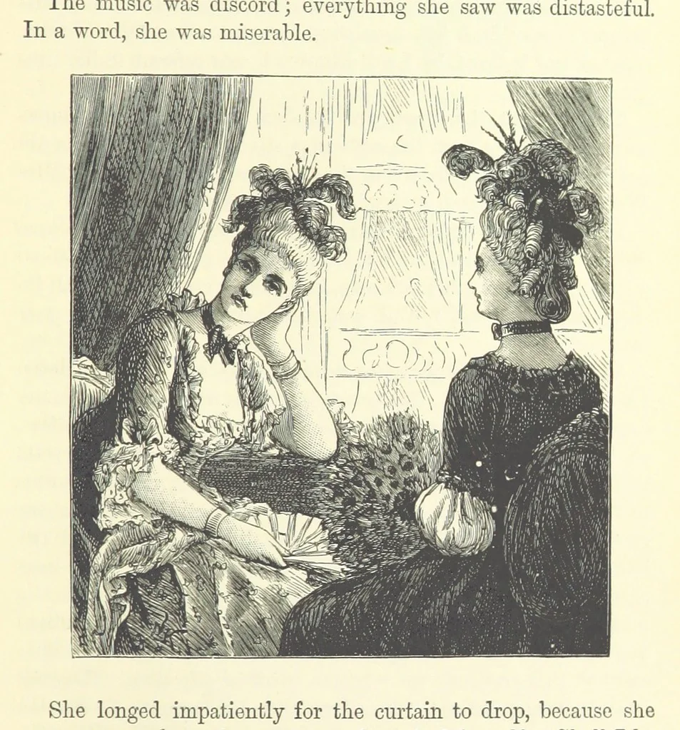 An illustration from A Simple Story ... With illustrations, etc. [With a memoir, by B, 1885, leaf 145