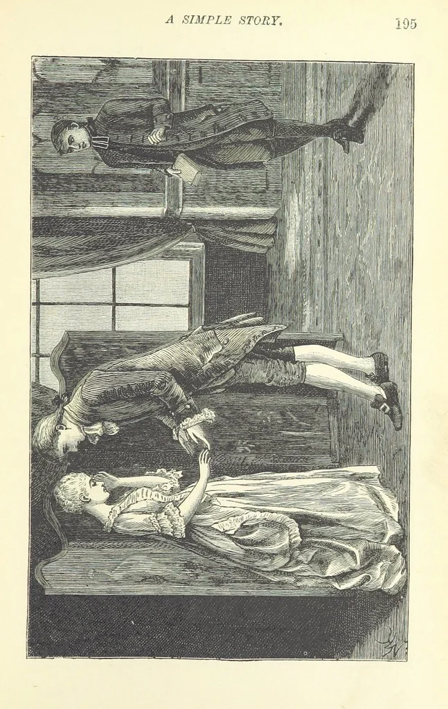 An illustration from A Simple Story ... With illustrations, etc. [With a memoir, by B, 1885, leaf 219