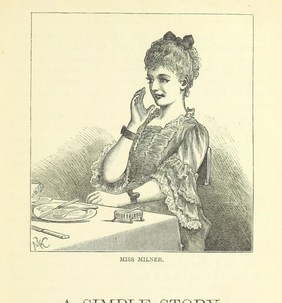 An illustration from A Simple Story ... With illustrations, etc. [With a memoir, by B, 1885, leaf 27