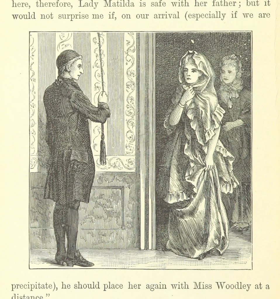 An illustration from A Simple Story ... With illustrations, etc. [With a memoir, by B, 1885, leaf 368