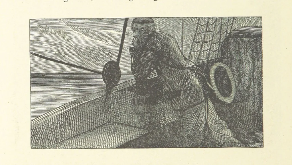 An illustration from Poems ... With illustrations by G. J. Pinwell, E. J. Poynter, ... engraved by the Brothers Dalziel, 1867, leaf 216