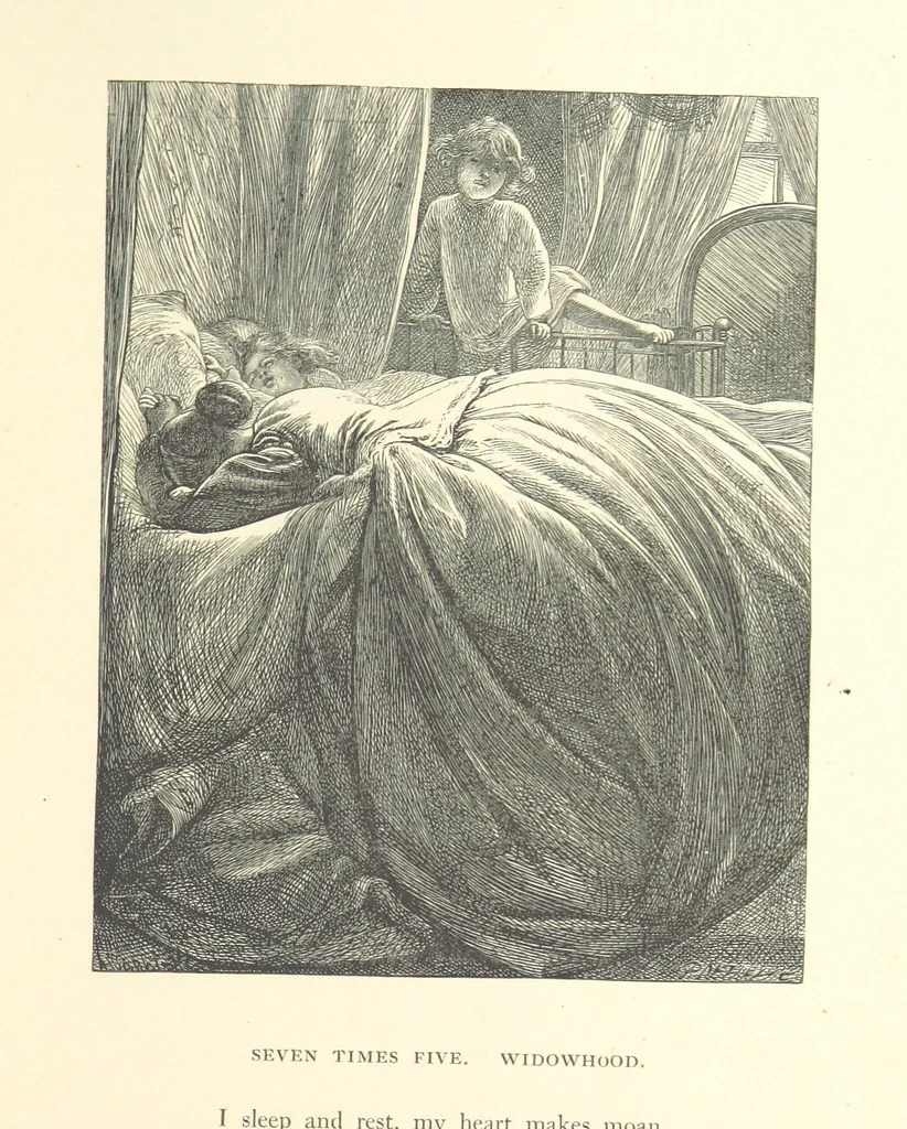 An illustration from Poems ... With illustrations by G. J. Pinwell, E. J. Poynter, ... engraved by the Brothers Dalziel, 1867, leaf 217