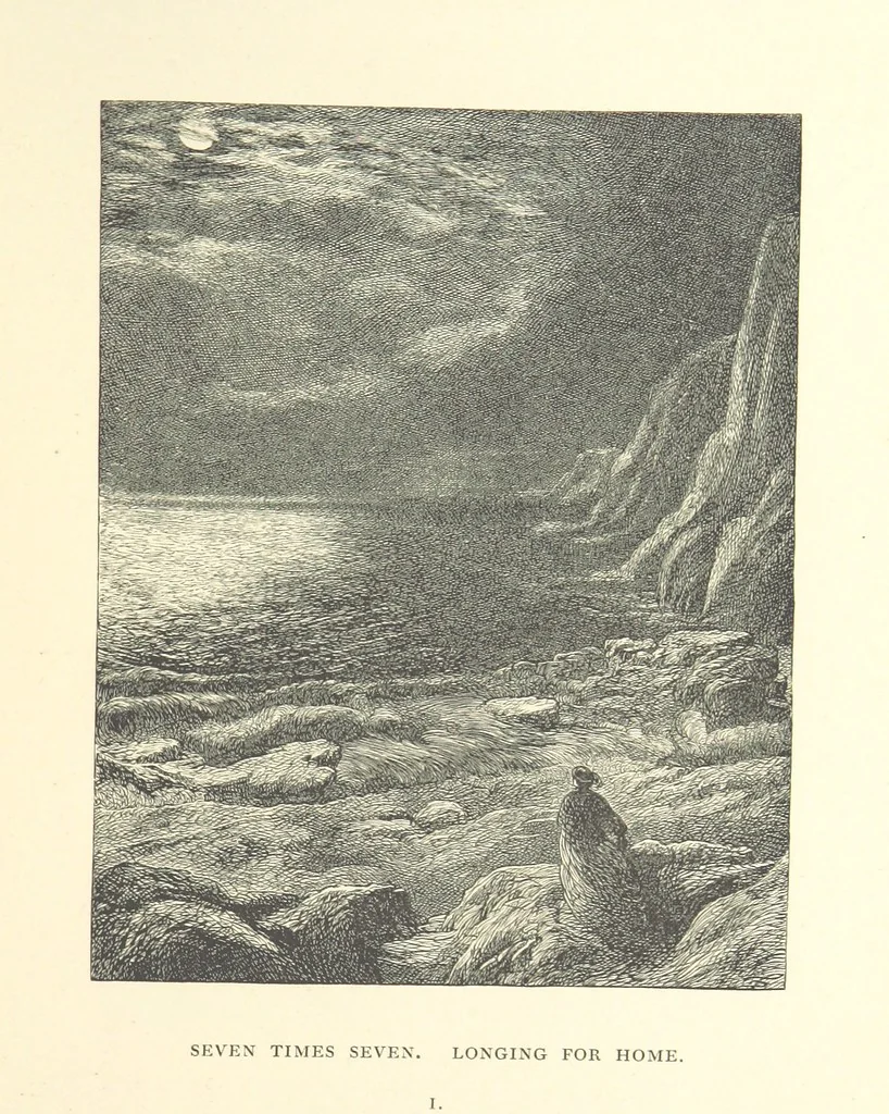 An illustration from Poems ... With illustrations by G. J. Pinwell, E. J. Poynter, ... engraved by the Brothers Dalziel, 1867, leaf 221