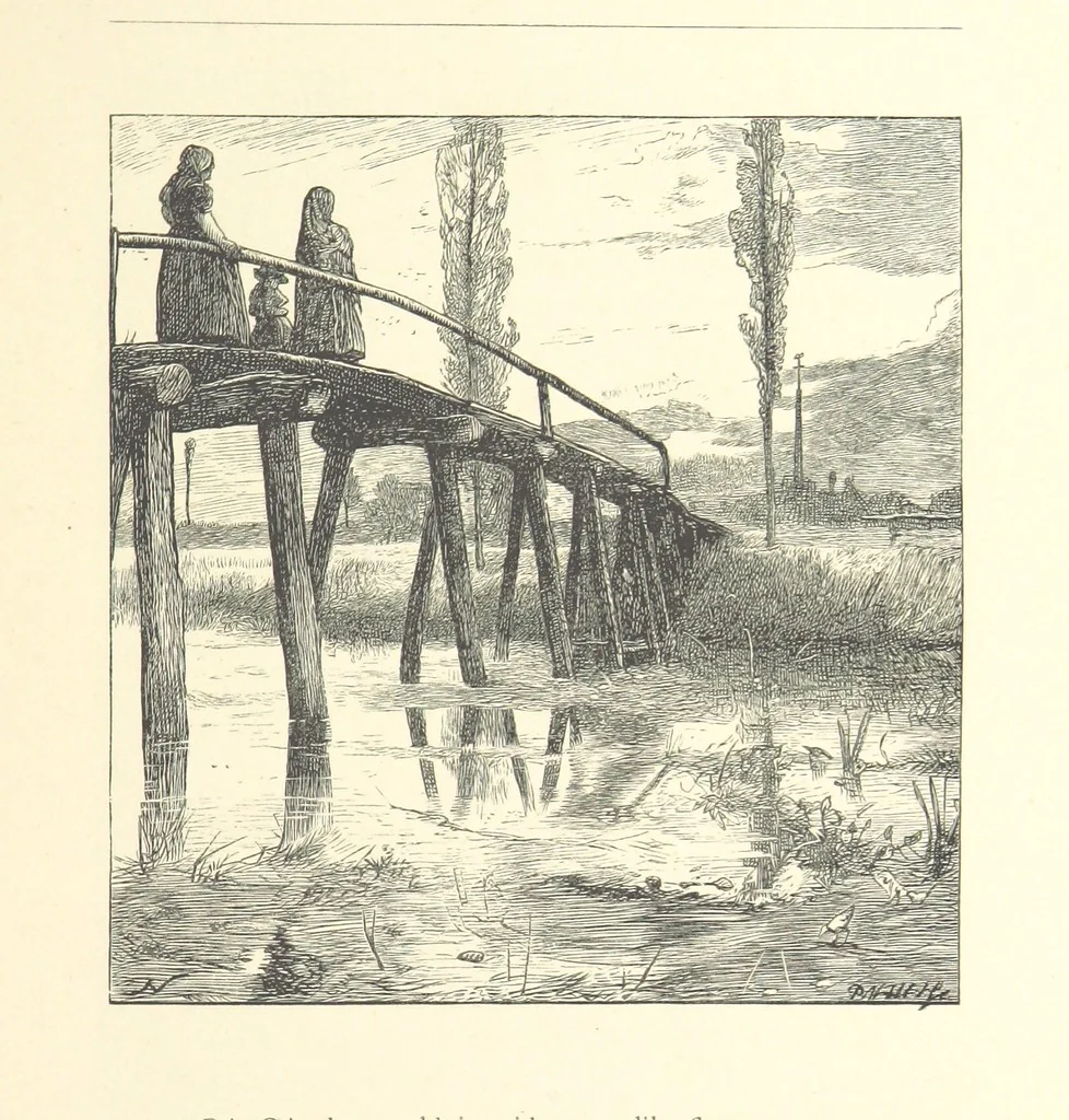 An illustration from Poems ... With illustrations by G. J. Pinwell, E. J. Poynter, ... engraved by the Brothers Dalziel, 1867, leaf 279