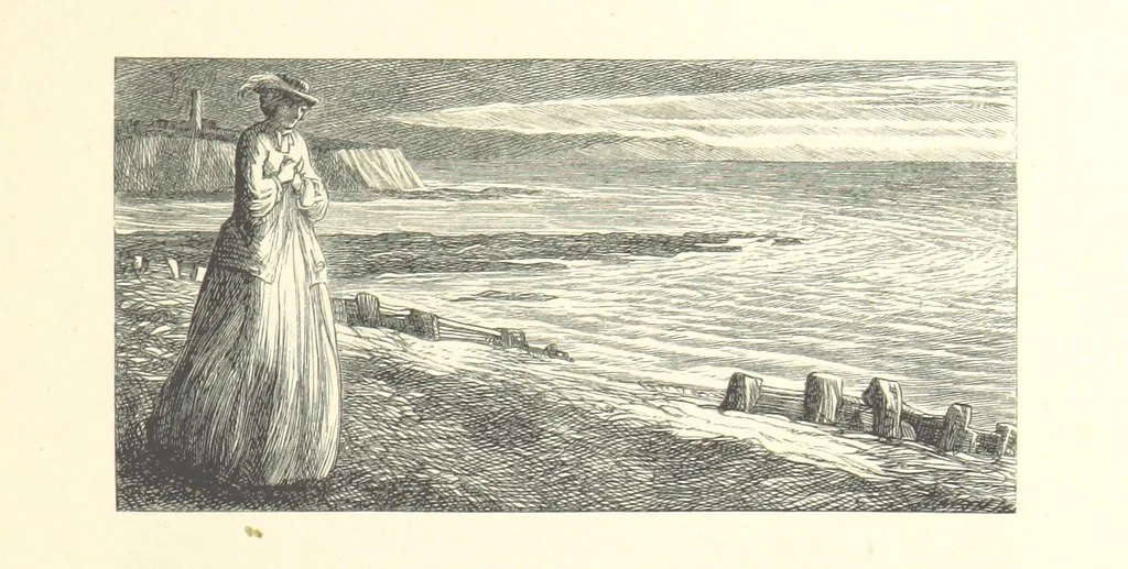 An illustration from Poems ... With illustrations by G. J. Pinwell, E. J. Poynter, ... engraved by the Brothers Dalziel, 1867, leaf 33