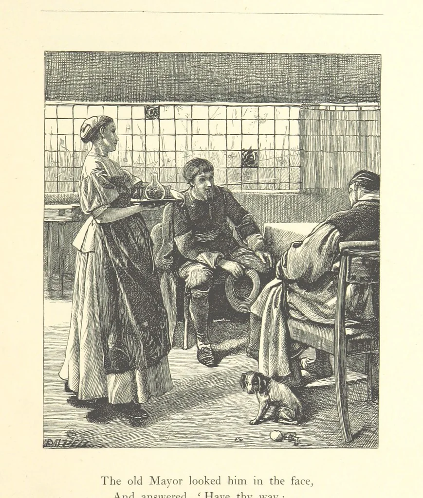 An illustration from Poems ... With illustrations by G. J. Pinwell, E. J. Poynter, ... engraved by the Brothers Dalziel, 1867, leaf 333