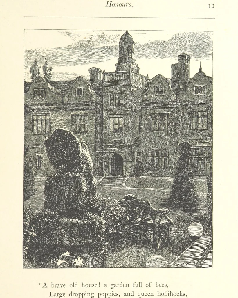An illustration from Poems ... With illustrations by G. J. Pinwell, E. J. Poynter, ... engraved by the Brothers Dalziel, 1867, leaf 35