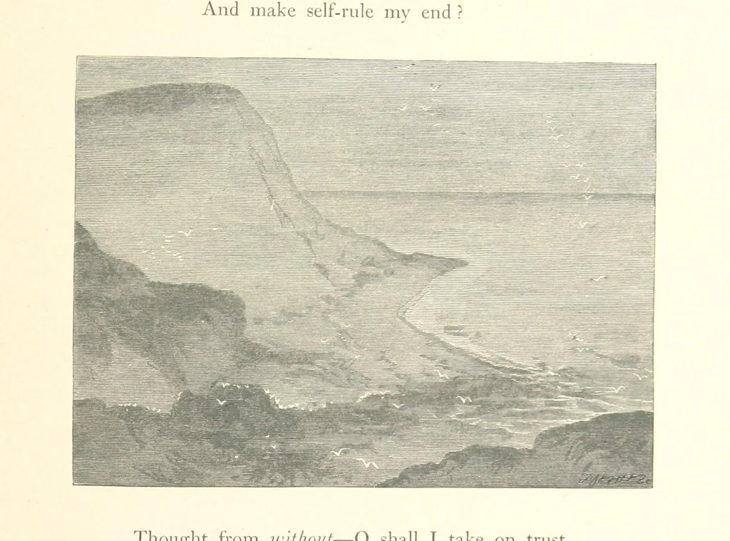 An illustration from Poems ... With illustrations by G. J. Pinwell, E. J. Poynter, ... engraved by the Brothers Dalziel, 1867, leaf 51