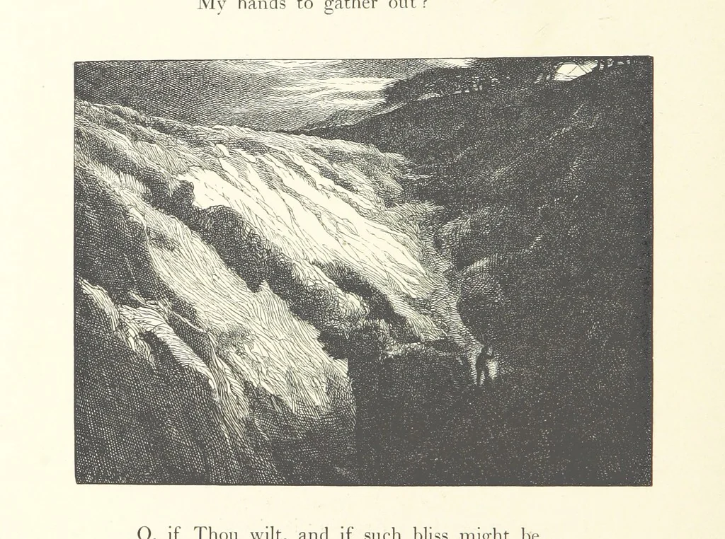An illustration from Poems ... With illustrations by G. J. Pinwell, E. J. Poynter, ... engraved by the Brothers Dalziel, 1867, leaf 60