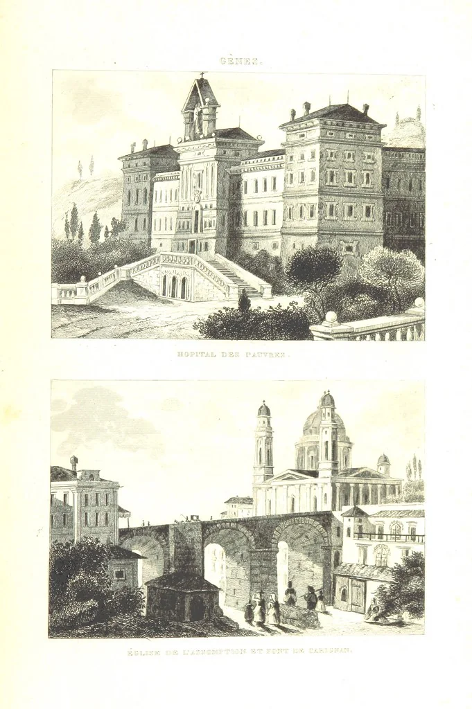 An illustration from Italie Pittoresque. Tableau historique et descriptif de l'Italie, du Piémont, de la Sardaigne, de Malte, de la Sicile et de la Corse, par ... De Norvins, C. Nodier ... Orné de dessins, etc, 1834, leaf 105