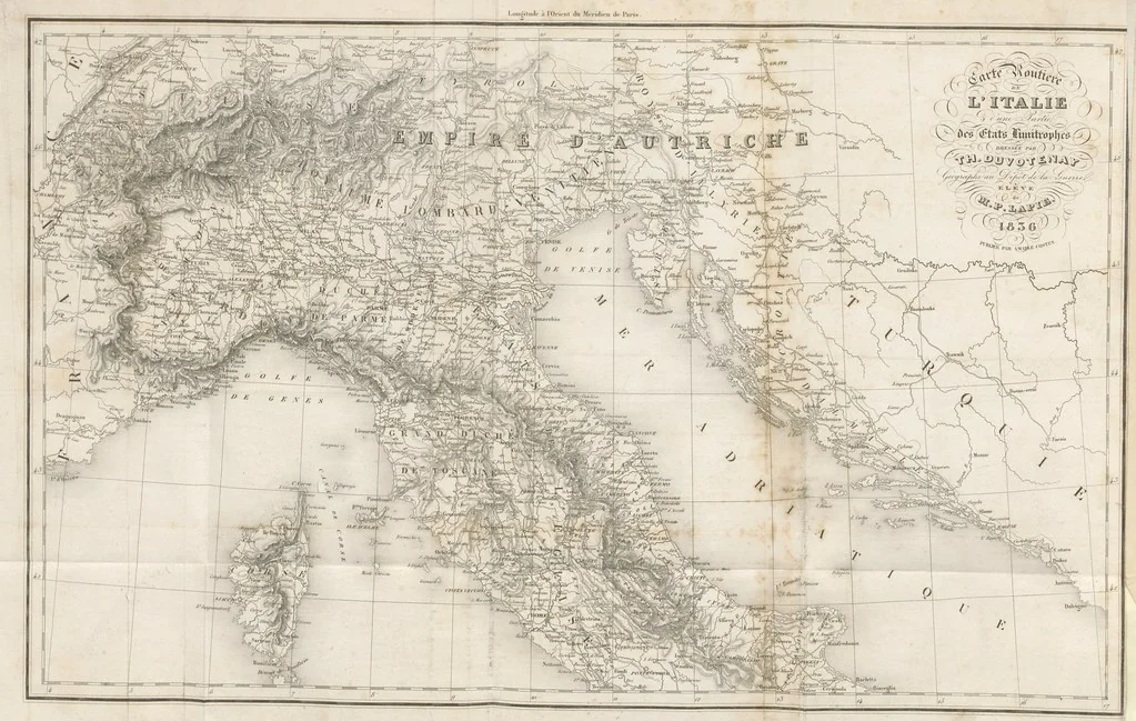 An illustration from Italie Pittoresque. Tableau historique et descriptif de l'Italie, du Piémont, de la Sardaigne, de Malte, de la Sicile et de la Corse, par ... De Norvins, C. Nodier ... Orné de dessins, etc, 1834, leaf 12