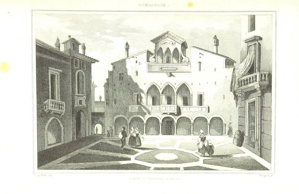 An illustration from Italie Pittoresque. Tableau historique et descriptif de l'Italie, du Piémont, de la Sardaigne, de Malte, de la Sicile et de la Corse, par ... De Norvins, C. Nodier ... Orné de dessins, etc, 1834, leaf 127