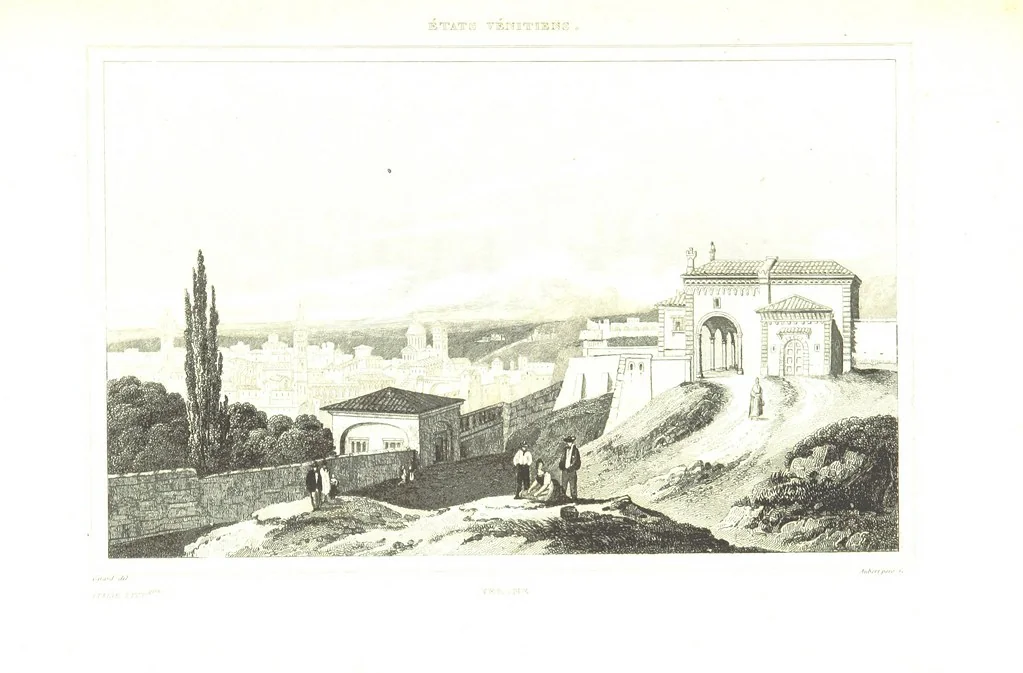An illustration from Italie Pittoresque. Tableau historique et descriptif de l'Italie, du Piémont, de la Sardaigne, de Malte, de la Sicile et de la Corse, par ... De Norvins, C. Nodier ... Orné de dessins, etc, 1834, leaf 193