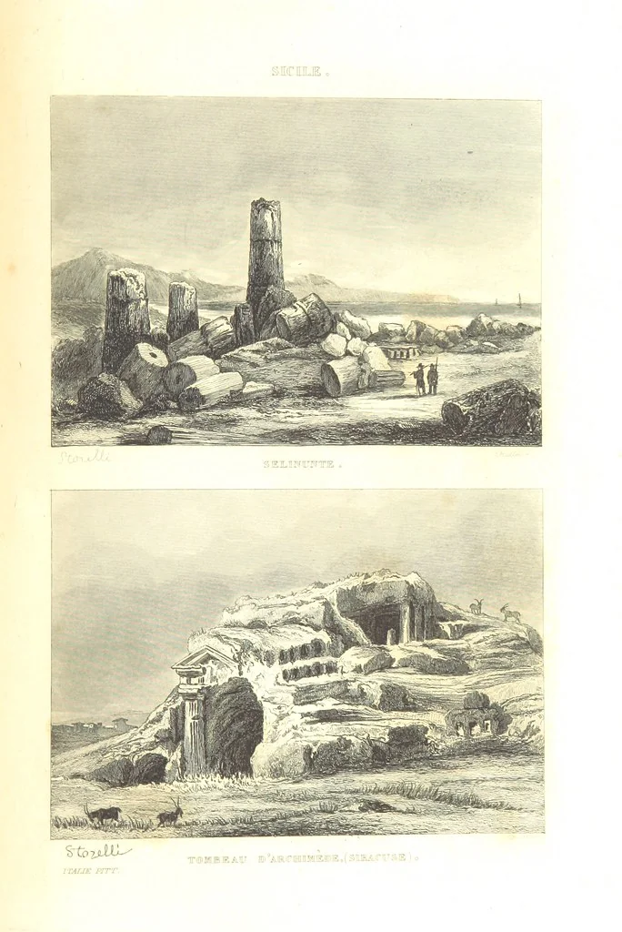 An illustration from Italie Pittoresque. Tableau historique et descriptif de l'Italie, du Piémont, de la Sardaigne, de Malte, de la Sicile et de la Corse, par ... De Norvins, C. Nodier ... Orné de dessins, etc, 1834, leaf 437