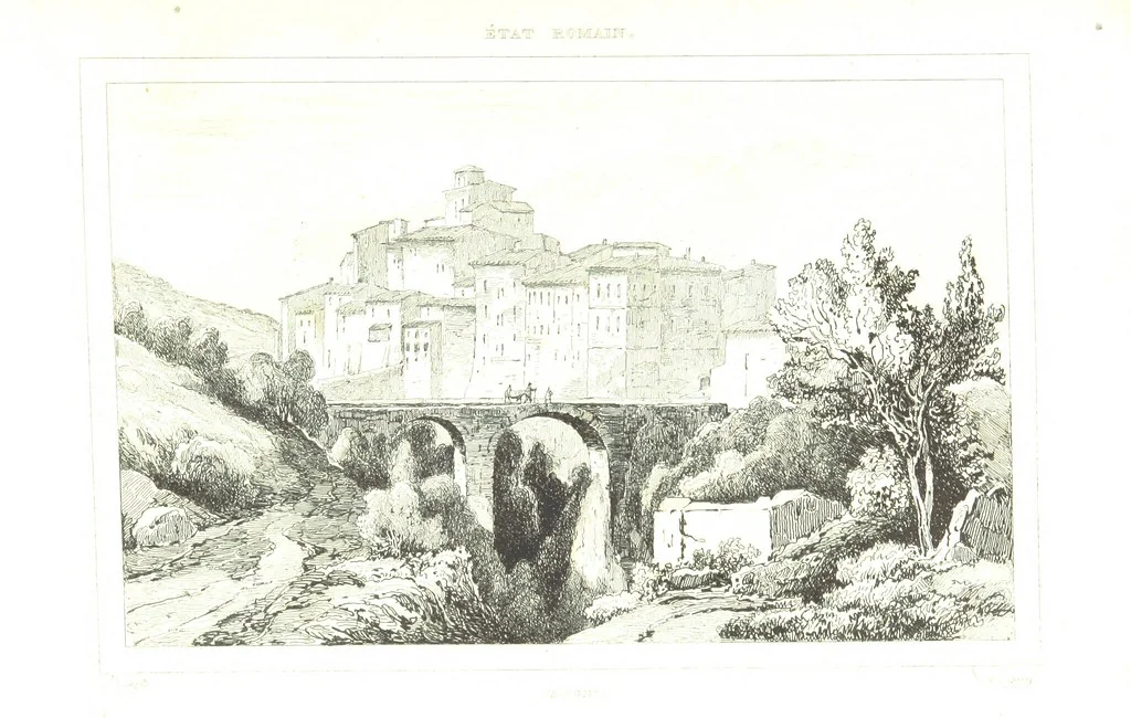 An illustration from Italie Pittoresque. Tableau historique et descriptif de l'Italie, du Piémont, de la Sardaigne, de Malte, de la Sicile et de la Corse, par ... De Norvins, C. Nodier ... Orné de dessins, etc, 1834, leaf 607