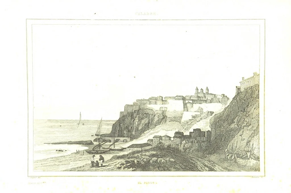 An illustration from Italie Pittoresque. Tableau historique et descriptif de l'Italie, du Piémont, de la Sardaigne, de Malte, de la Sicile et de la Corse, par ... De Norvins, C. Nodier ... Orné de dessins, etc, 1834, leaf 847
