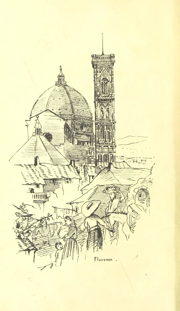 An illustration from Beaten Tracks: or, Pen and Pencil Sketches in Italy. By the authoress of “A Voyage en Zigzag” [Miss E. Tuckett, 1866, leaf 12
