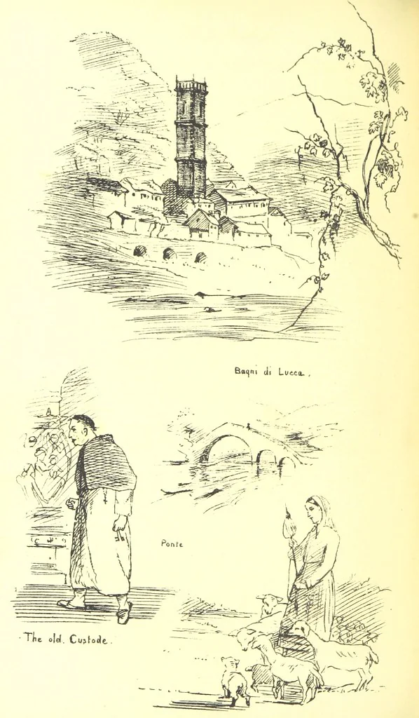 An illustration from Beaten Tracks: or, Pen and Pencil Sketches in Italy. By the authoress of “A Voyage en Zigzag” [Miss E. Tuckett, 1866, leaf 152