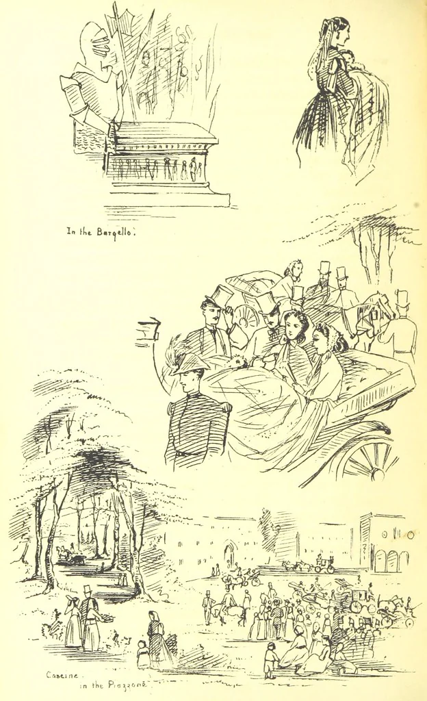 An illustration from Beaten Tracks: or, Pen and Pencil Sketches in Italy. By the authoress of “A Voyage en Zigzag” [Miss E. Tuckett, 1866, leaf 170