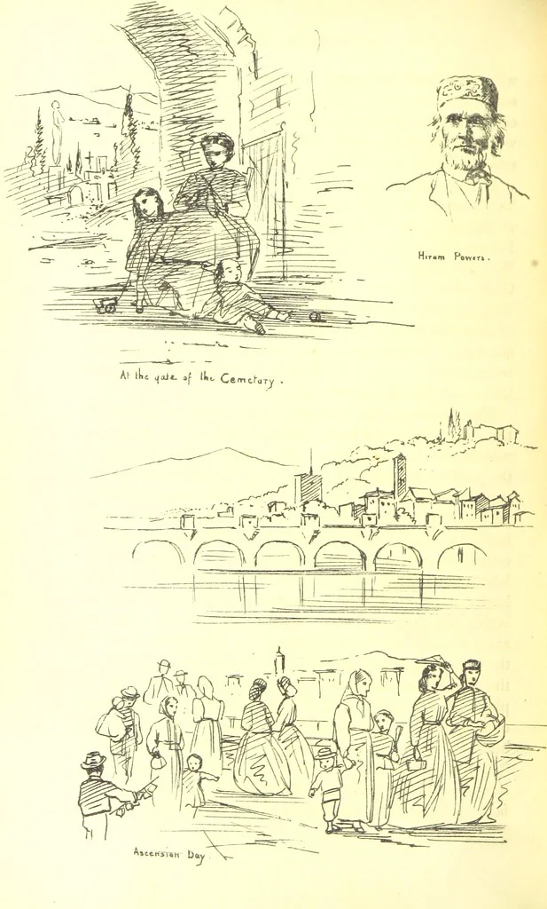 An illustration from Beaten Tracks: or, Pen and Pencil Sketches in Italy. By the authoress of “A Voyage en Zigzag” [Miss E. Tuckett, 1866, leaf 234