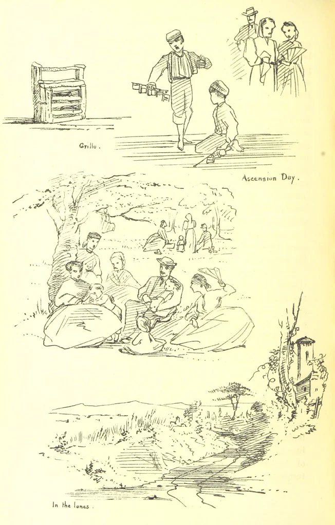 An illustration from Beaten Tracks: or, Pen and Pencil Sketches in Italy. By the authoress of “A Voyage en Zigzag” [Miss E. Tuckett, 1866, leaf 248