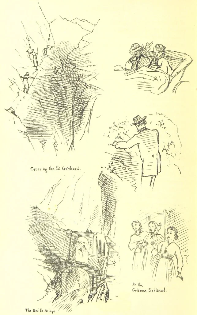An illustration from Beaten Tracks: or, Pen and Pencil Sketches in Italy. By the authoress of “A Voyage en Zigzag” [Miss E. Tuckett, 1866, leaf 358