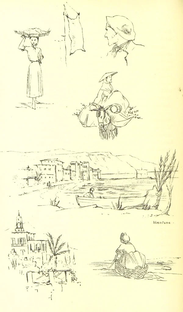 An illustration from Beaten Tracks: or, Pen and Pencil Sketches in Italy. By the authoress of “A Voyage en Zigzag” [Miss E. Tuckett, 1866, leaf 70