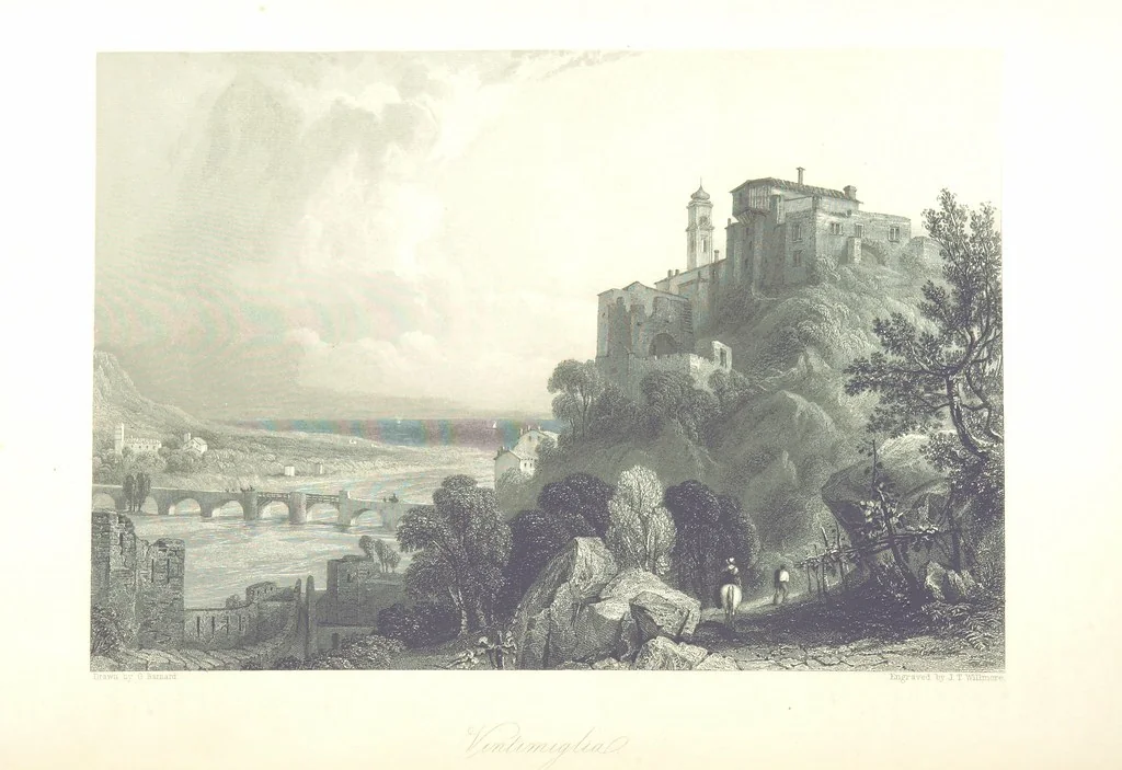 An illustration from Italy, classical, historical and picturesque. Illustrated in a series of views from drawings by Stanfield, R. A., Roberts, R. A., Harding, Prout, Leitch, Brockedon, Barnard, &c. &c. With descriptions of the scenes. Preceded by an introductory essay, on the recent history and present condition of Italy and the Italians, by Camillo Mapei (translated by David Dundas Scott), 1859, leaf 134