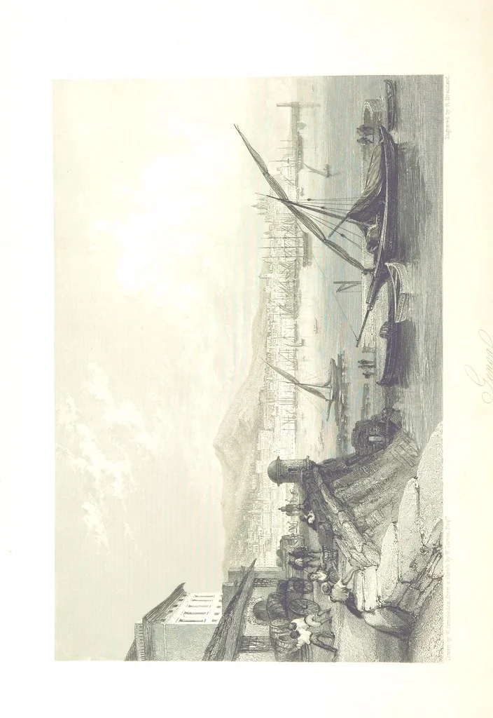 An illustration from Italy, classical, historical and picturesque. Illustrated in a series of views from drawings by Stanfield, R. A., Roberts, R. A., Harding, Prout, Leitch, Brockedon, Barnard, &c. &c. With descriptions of the scenes. Preceded by an introductory essay, on the recent history and present condition of Italy and the Italians, by Camillo Mapei (translated by David Dundas Scott), 1859, leaf 138